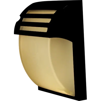 كشاف بوابة 1 لمبة اسود مفرد