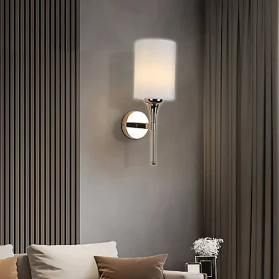 ابليك حائط جداري مودرن مفرد فضي E141L-T