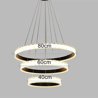 نجف مودرن اسود لون الانارة 3 اضاءات 400600800 225 واط