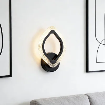 إضاءة أبليك حائط مودرن اسود لون الانارة 3 اضاءات واط 5