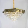 نجف شيمر معلق كريستال ذهبي مقاس 60 سم قاعدة E14