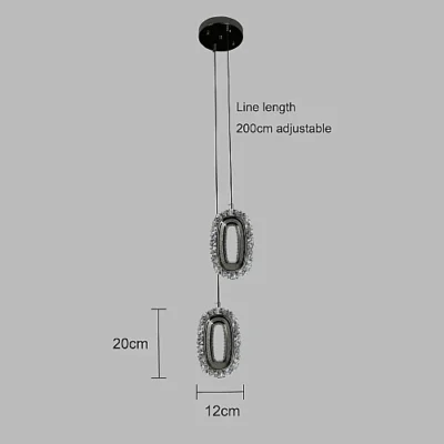 نجف مودرن اسود نيكل كروم لون الانارة 3 اضاءات 5 واط مجوز