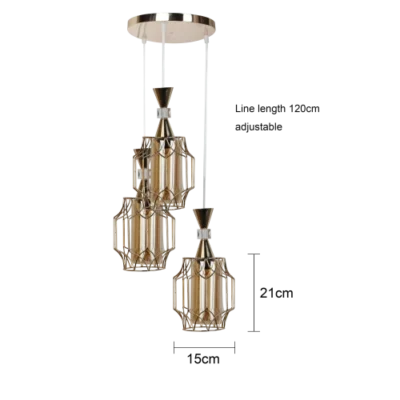 علاقي مودرن ثلاثي ذهبي E27*3L