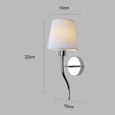 إضاءة جلو جليم جدارية مفرد مودرن فضي 1L E14