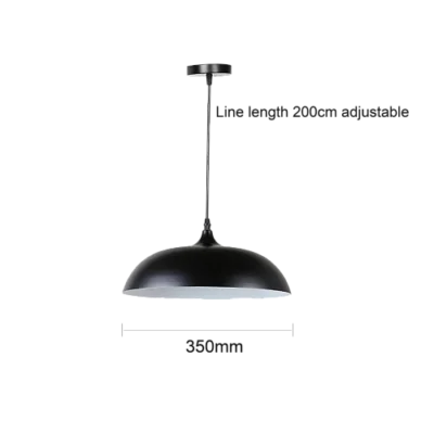 علاقي مودرن اسود مع ابيض E27*1L قطر 35 سم