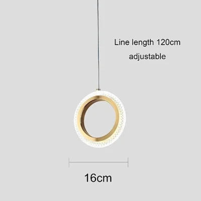 علاقي مفرد حلقة ذهبي لون الانارة 3اضاءات متعددة 9 واط