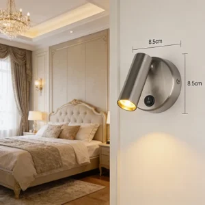 إضاءة أبليك حائط مودرن فضي لون الانارة اصفر واط 3