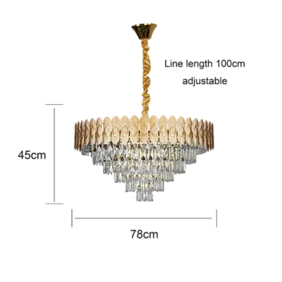 نجف مودرن ذهبي E1415L قطر 800 ملم