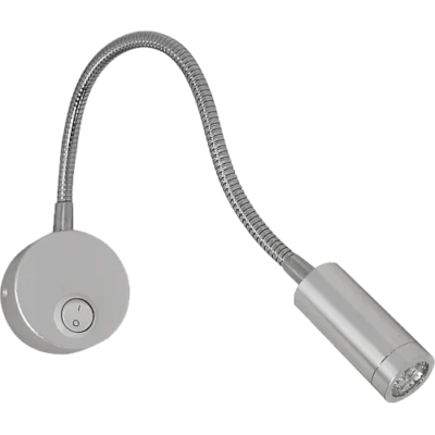 ابليك حائط جداري مودرن فضي لون الانارة اصفر