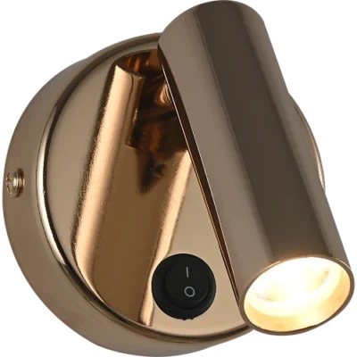 إضاءة أبليك حائط مودرن ذهبي لون الانارة اصفر واط 3