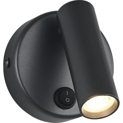 إضاءة أبليك حائط مودرن اسود لون الانارة اصفر واط 3 (نسخة)