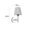 إضاءة ابليك حائط مفرد فضي1*E14