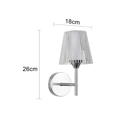 إضاءة ابليك حائط مفرد فضي1*E14