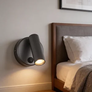 إضاءة أبليك حائط مودرن اسود لون الانارة اصفر واط 3 (نسخة)