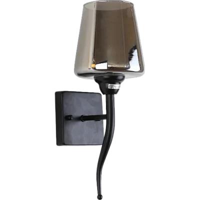 إضاءة جلو ويف جدارية مفرد مودرن اسود E27