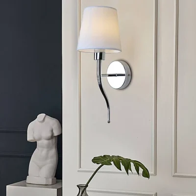 إضاءة جلو جليم جدارية مفرد مودرن فضي 1L E14