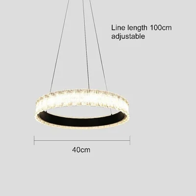 نجف مودرن أسود لون الانارة 3 اضاءات 48 واط قطر 40 سم