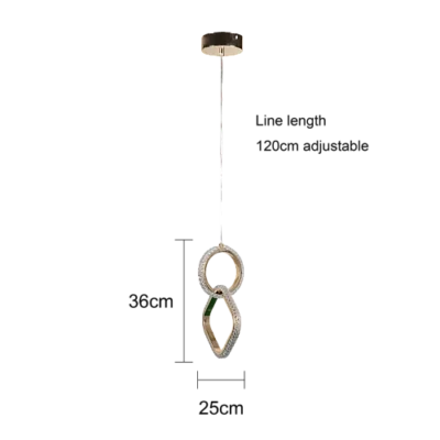 علاقي مودرن ذهبي لون الانارة 3 اضاءات 9 واط