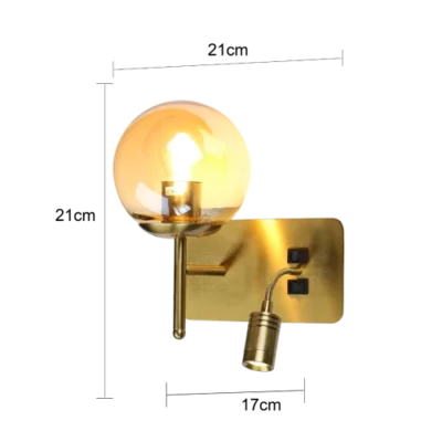 إضاءة ابليك حائط مودرن مفرد زيتي E27*1L