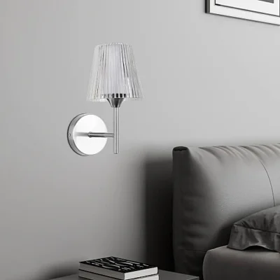 إضاءة ابليك حائط مفرد فضي1*E14