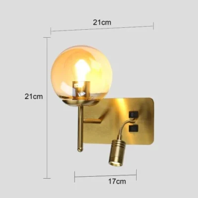إضاءة ابليك حائط مودرن مفرد زيتي E27*1L