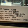 💡لطش إضاءة داون لايت LED متحركة (Ultra Sonic Light) بقدرة 20 واط