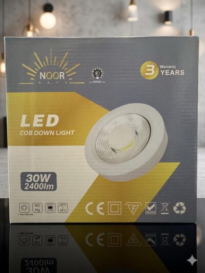 💡لطش إضاءة داون لايت LED COB بقدرة 30 واط - من نور رايز (Noor Rays)شفاف