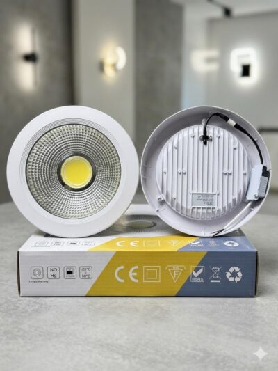 💡لطش إضاءة داون لايت LED COB بقدرة 30 واط - من نور رايز (Noor Rays)شفاف