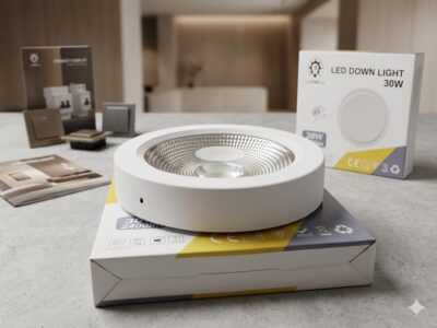 💡لطش إضاءة داون لايت LED COB بقدرة 30 واط - من نور رايز (Noor Rays)شفاف