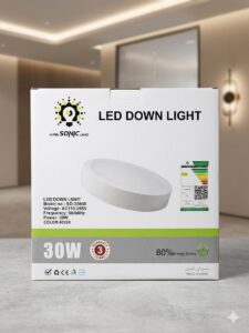 💡إضاءة داون لايت LED ظاهر (لطش) بقدرة 30 واط - من Ultra Sonic Light- ثلجي