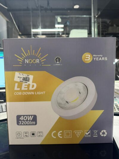 💡لطش إضاءة داون لايت LED COB بقدرة 40 واط - من نور رايز (Noor Rays)شفاف