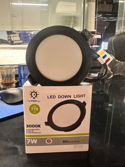 WhatsApp Image 2026-06-30 at 1.31.10 PM6 كشاف ليد داون لايت (LED Down Light) من Ultra Sonic Light- 7w- المونيوم كامل